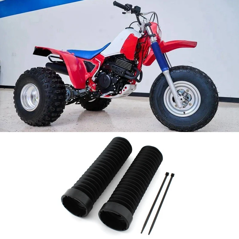 

Front Fork Shock Dust Covers Gaiters Boots Rubber For Honda ATC 250R 1983‑1986 350X ATC 1985-1987 Dirt Bike