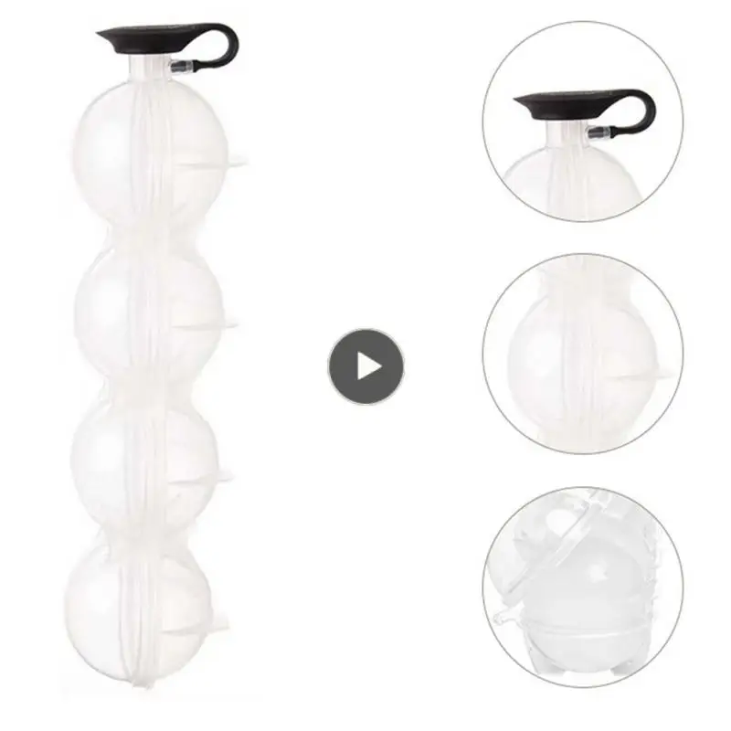 

4 Cavity Ice Box Spherical Ice Mold Whiskey Vodka Beer Ice Ball Mold Home Ice Products Bar Ice Ball Model Household Kitchen Sply