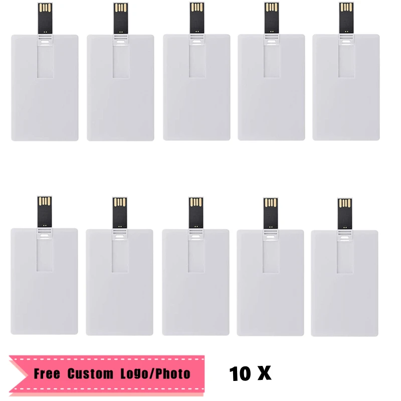 

10 шт., USB-флеш-накопитель с логотипом компании, 8 ГБ, 16 ГБ, 32 ГБ, 64 ГБ