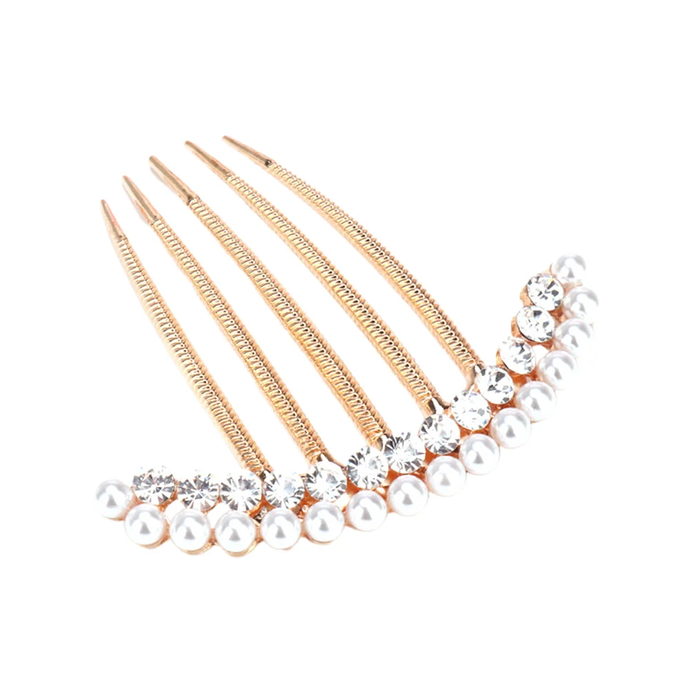 

Hair Comb Wedding Pearl Bridal Rhinestone Bride Bridesmaid Headpiece Floral Hairstyles Alloy Accessories Crystal Diyinsertion