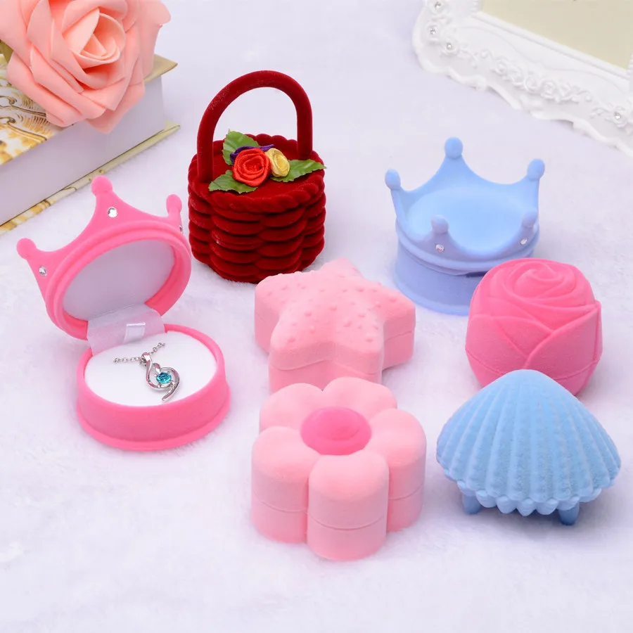 

10 PCS Wholesale Hot Sale Jewelry Package Ring Earring Box Wedding Packaging Jewelry Box Portable Jewelry Storage Box