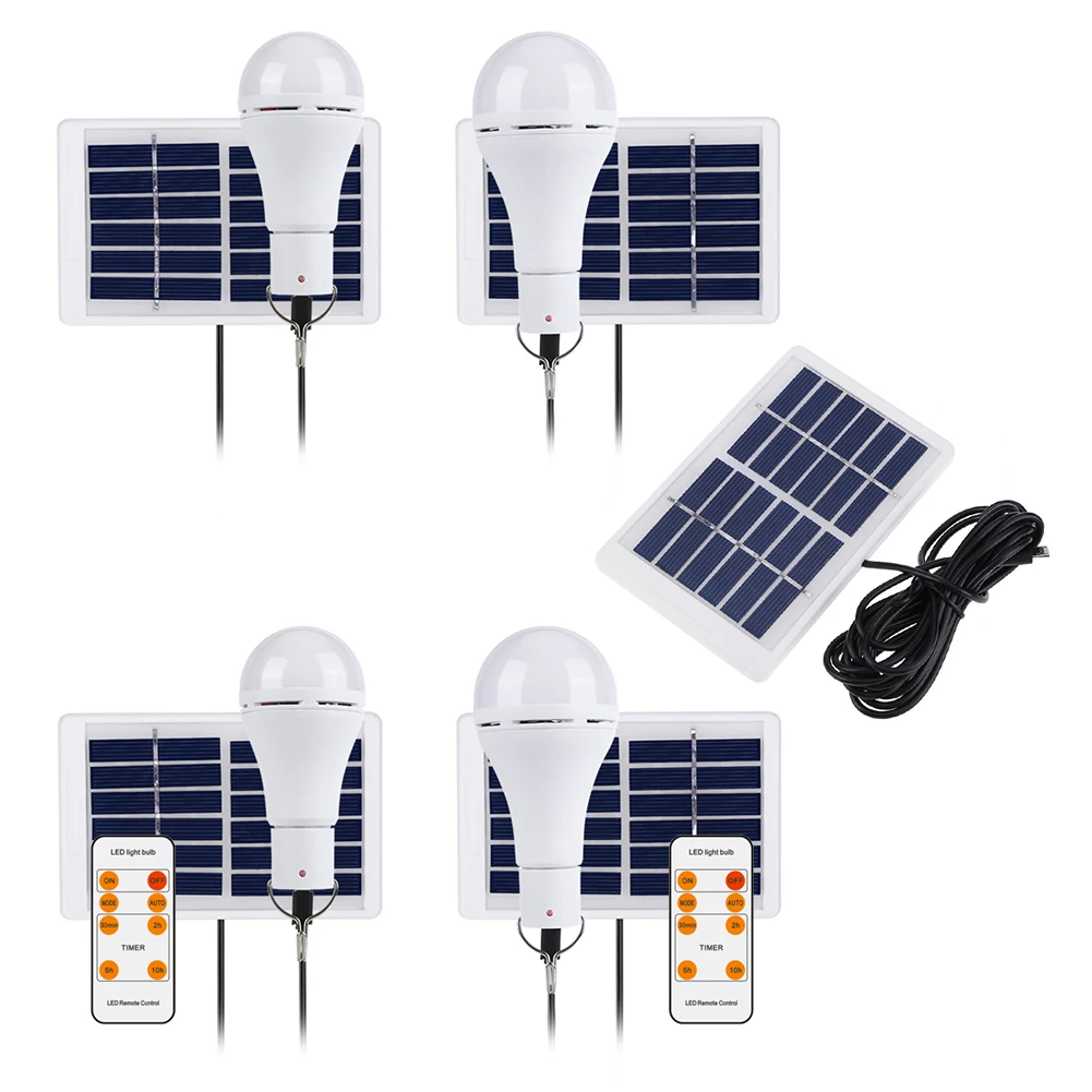 

5 Modes 20 COB LED Solar Light 200LM USB Rechargeable Light Bulb Camping Lamp for Tourism Emergency Lighting Bulb