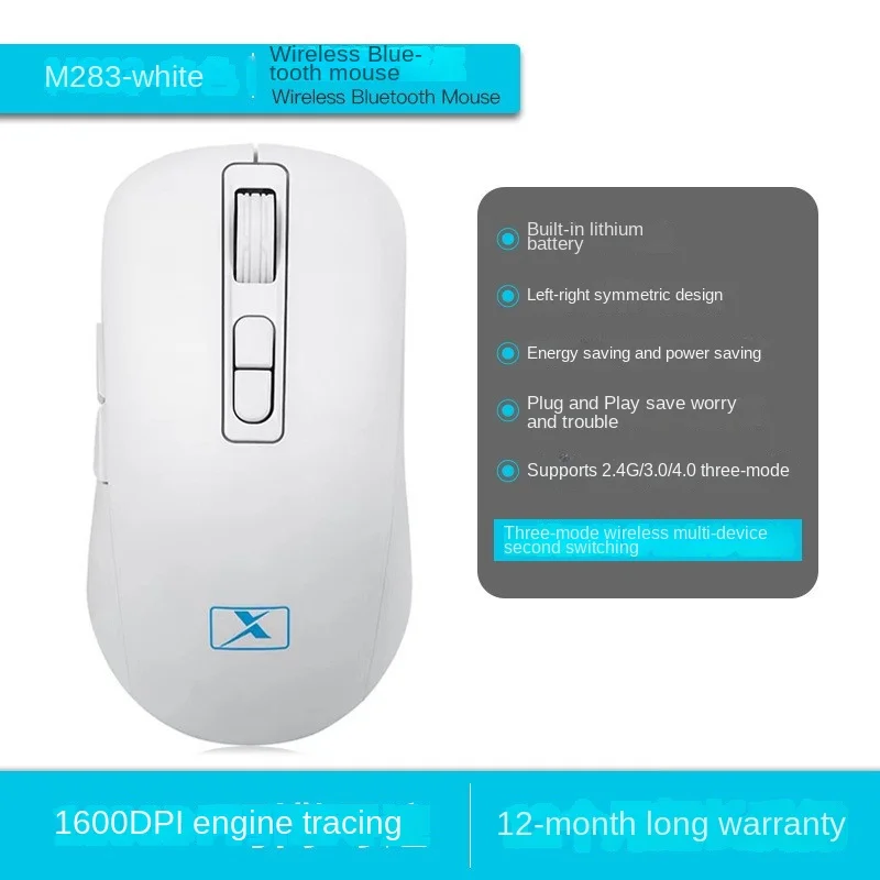 Оригинальная Беспроводная перезаряжаемая офисная мышь Xinmeng M283 2 4 ГГц USB Bluetooth два