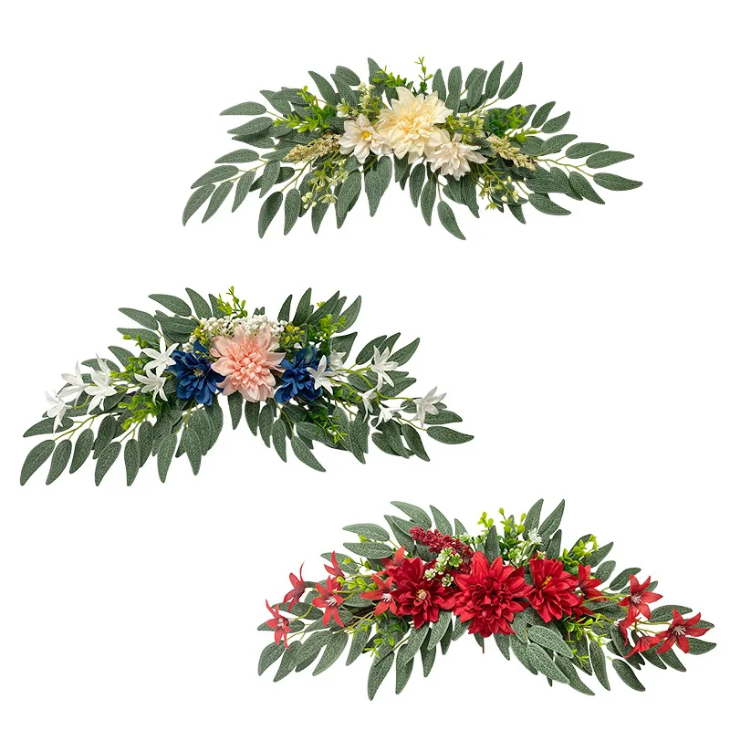 

NEW Willow Leaf Water Grass Faux Garland Wall Decor Silver Dollar Eucalyptus Greenery Leaves Vines Plant for Wedding Arch