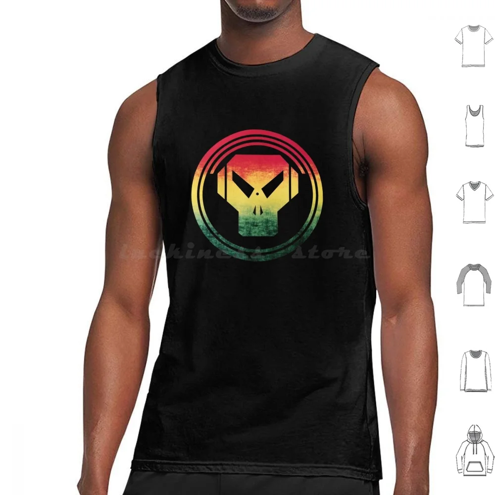 Metalhead Records Rasta-Dnb Tank Tops Print Cotton Metalheadz Records Rasta Dnb Drum And Bass Music Goldie V Recording