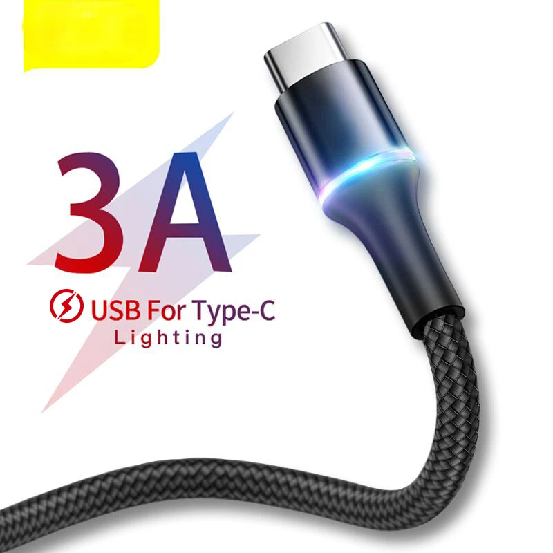 

2023 тренд для Samsung S21 S20 Mi 10 9 8 Pro USB C Дата-кабель 3A USB Type C кабель быстрое зарядное устройство Type-c кабель