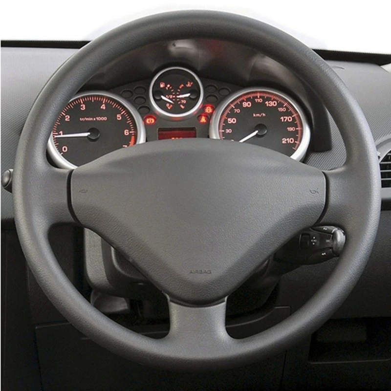 Чехол рулевого колеса автомобиля из искусственной кожи для Peugeot 207 2006-2014 Partner 2009-2018