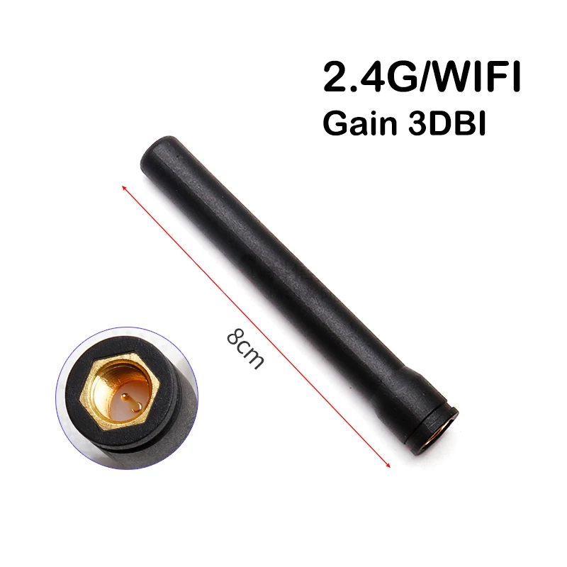 

Hexagon Male 2.4G bluetooth wifi Routing network card Antenna 3DBI wireless monitoring ZigBee module folding glue stick antenna