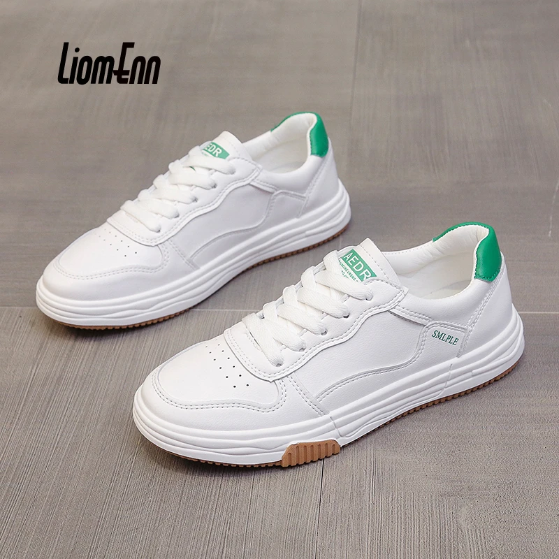 

White Sneakers Women 2022 New Trend Casual Sport Shoes Woman PU Leather Flat Sneakers Female Tennis Trainers basket femme