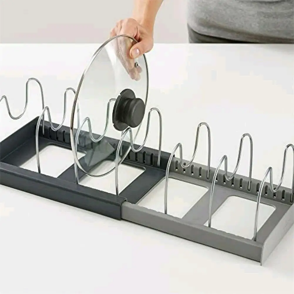 

Home Kitchen Storage Rack Chopping Block Pot Lid Rack Pot Pans Shelf Storage Pan Holders Cabinet Rack Kitchen Pots Organize Y5s7