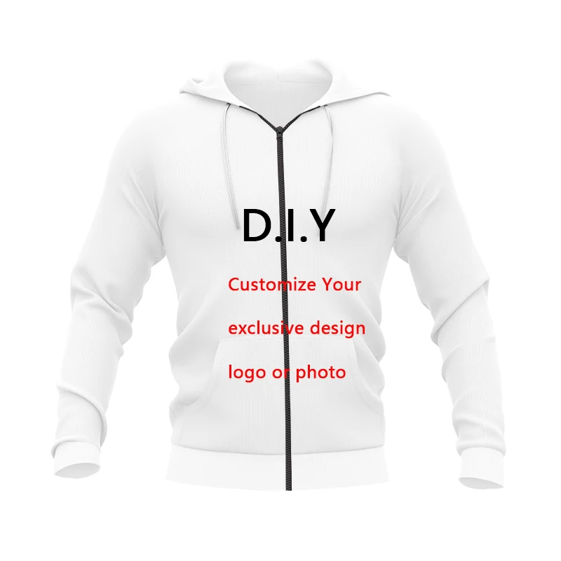 

2022 Your Own 3D Print Diy Custom Design Men Zipper Hoodies Women Coat Hip Hop Tops Suppliers For Drop Shipper Men's Zip Hooded