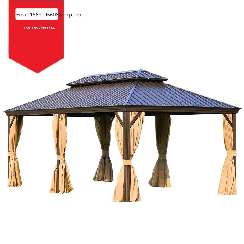 

Уличный павильон, уличный домашний сад, террасный дизайн татами, простой деревянный павильон из алюминиевого сплава на крыше