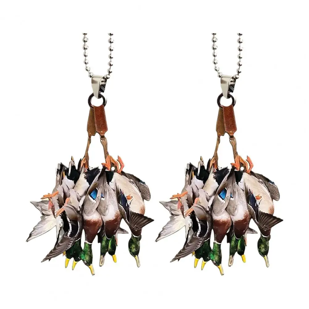 

2/3/4/5 шт. автомобильный кулон, подвесное украшение в виде утки с ремешком, легко повесить, охотничий декор, акриловое рождественское украшение 오리 장식품