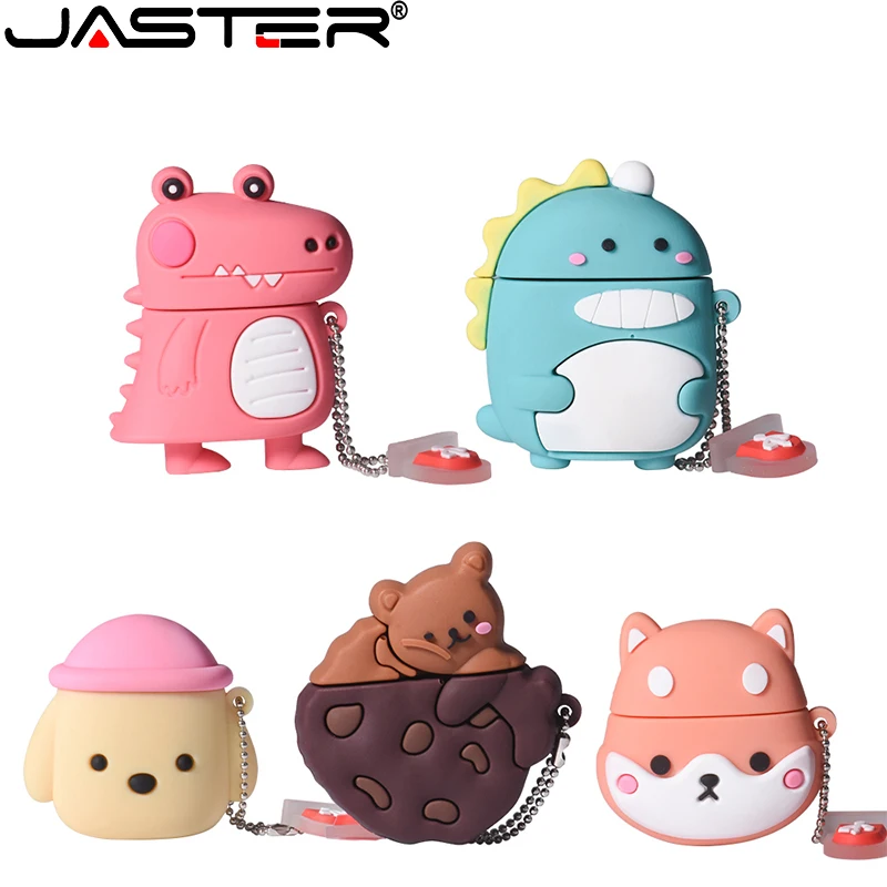 Новый мультяшный милый USB флеш-накопитель JASTER в форме животного 64 ГБ 32 16 8 4 2.0