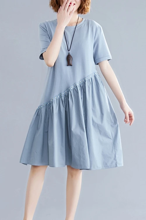 Летние платья для женщин модель 2023 года патч-юбка трапециевидный силуэт женская