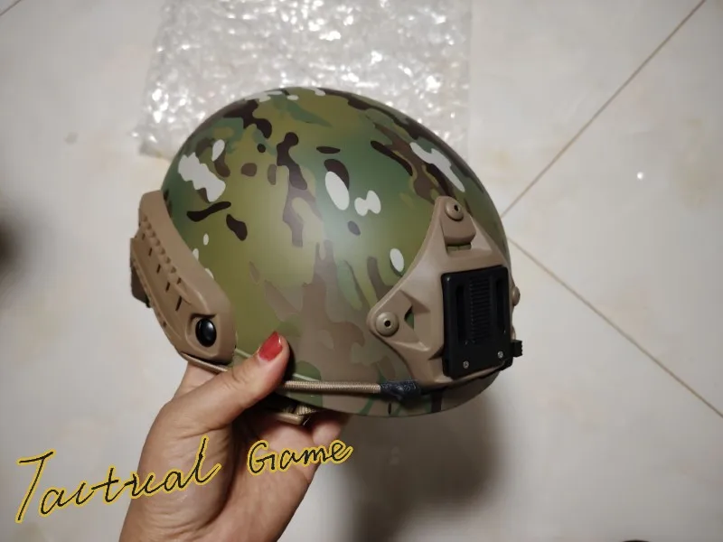Тактический камуфляжный шлем FMA FAST PJ для охоты и пейнтбола m/l/xl