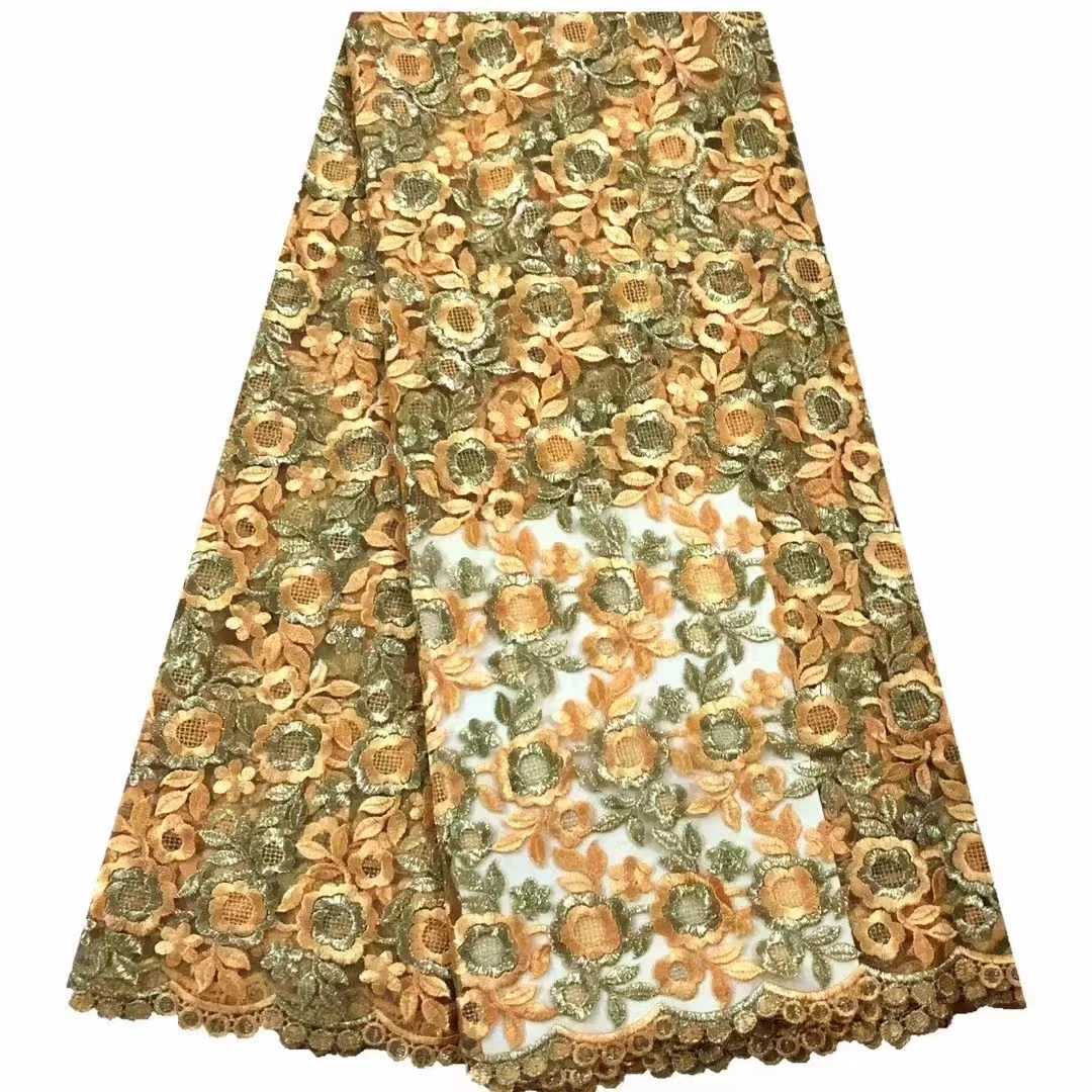 Новое водорастворимое трехмерное двухцветное кружево с вышивкой Африканское