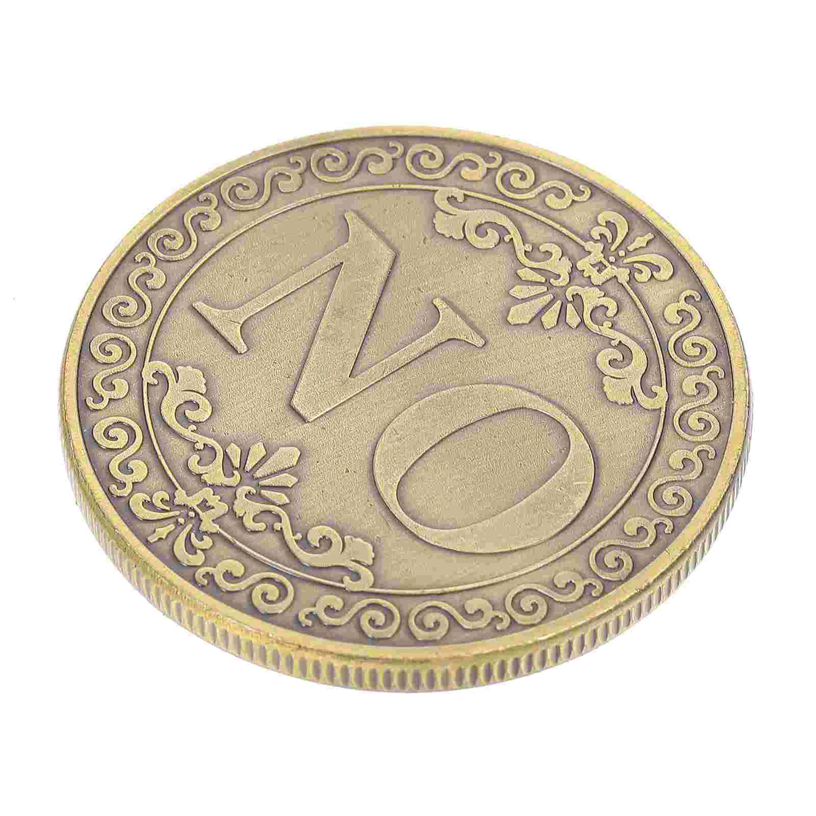 

Mint Retro Style Commemorative Coin Stereoscopic Relief Decision Flipping Yes No Decorative Metal