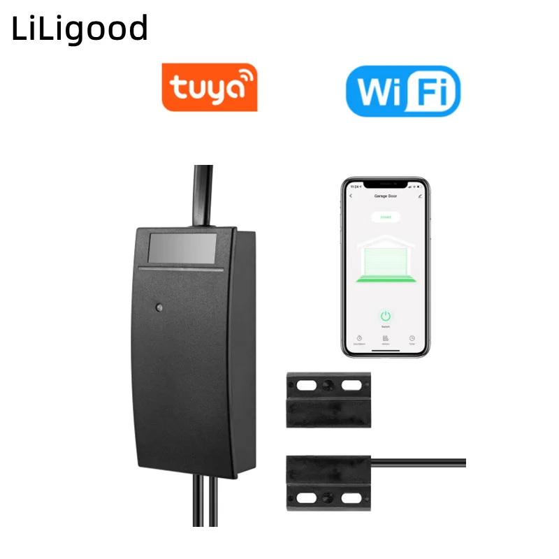 

Liligood WiFi Garage Door Opener Smart Gate Door Controllor Compatible With Alexa Echo Google Home Smart Life Tuya smart APP