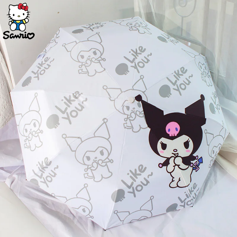 Новый зонт Sanrio Kuromi летний пляжный от солнца с героями мультфильмов солнечный