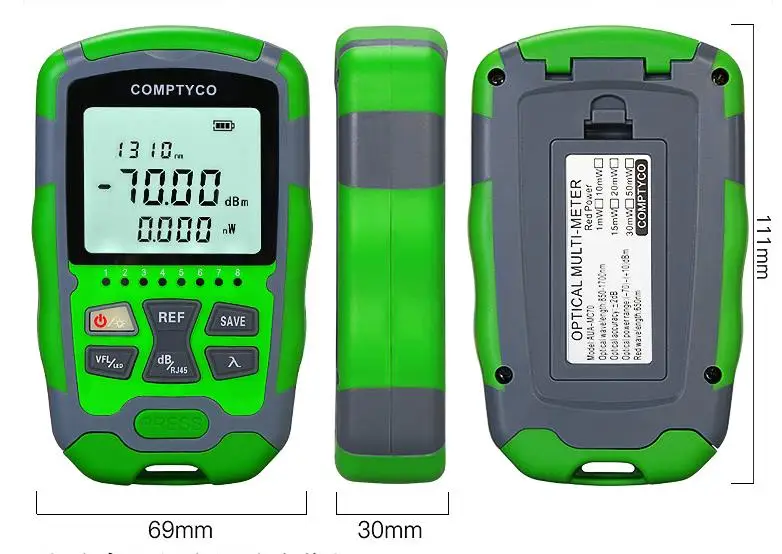 Four-in-one mini optical power meter light all-in-one machine 5km AUA-MC70 charging model -70~+10dbm