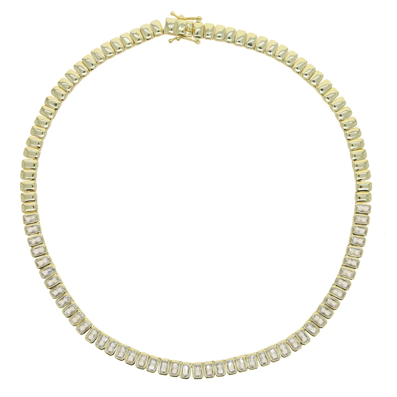 Модное прямоугольное ожерелье из кубической цепи для телефона