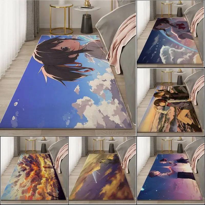 

Кухонный коврик с аниме ваше имя, ковер для спальни, гостиной, Придверный коврик, домашний Коврик для прихожей, напольный коврик для ванной, ...