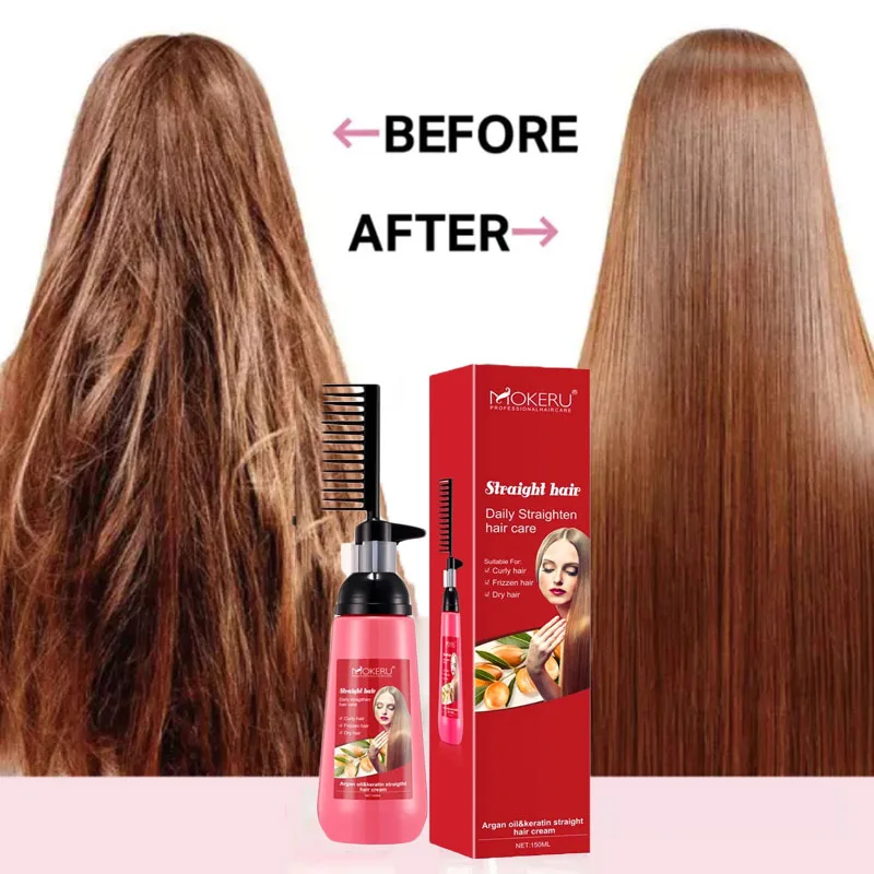 

150ml Straight Hair Cream Fast Smoothing & Nourishing Keratin Hair Treatment Professional Results Straight Hair Care Styling