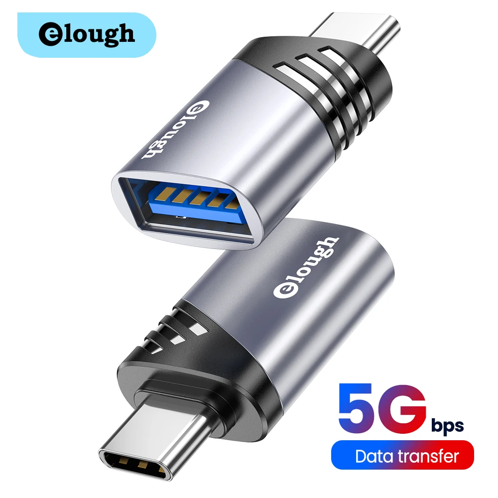 Elough-Adaptador USB a tipo C, Adaptador usb 3,0 a tipo C OTG...