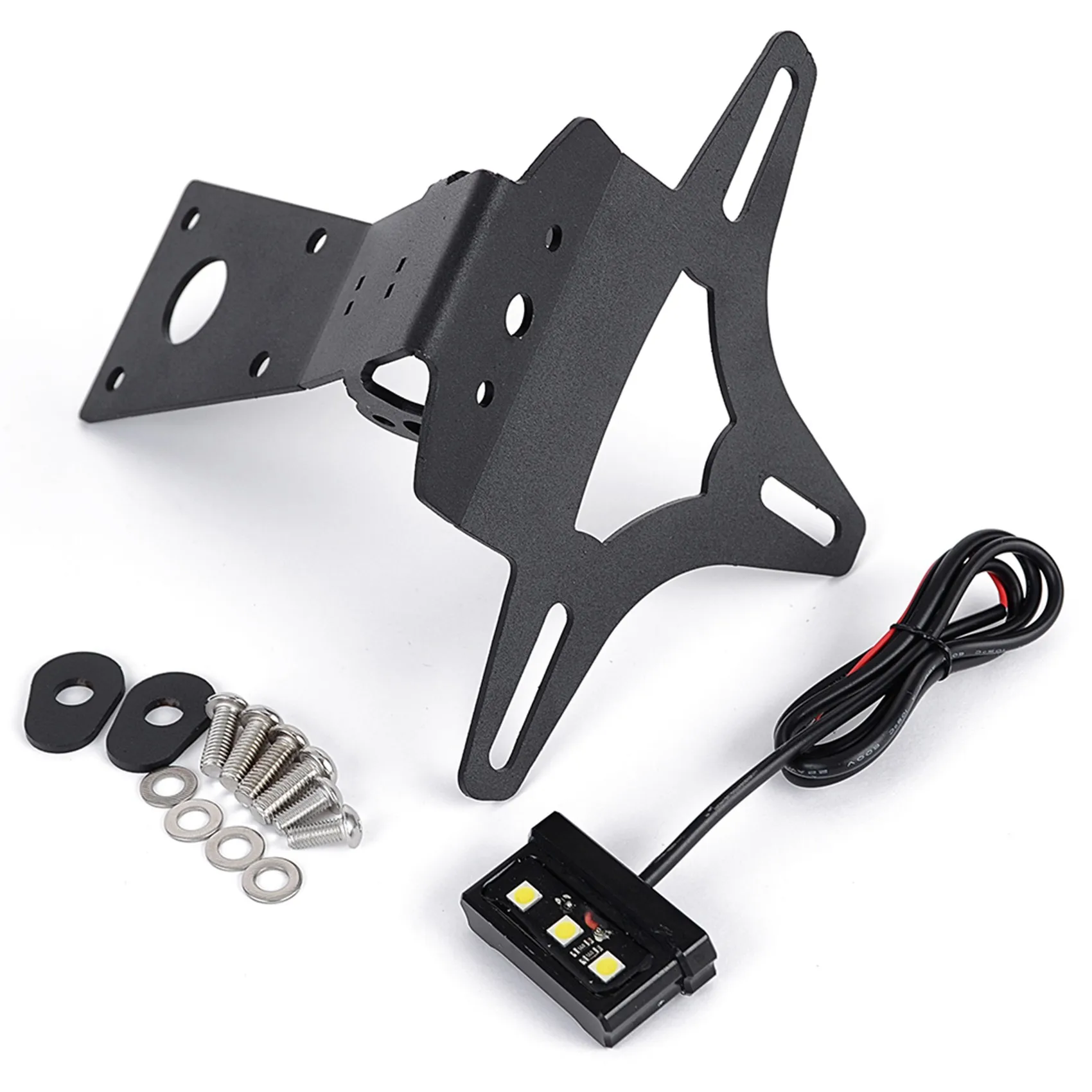 

Motorcycle License Plate Bracket with Plate Light Holder Tail Light Turn Signal Light for KT M DU KE 890 890R 2020-2021