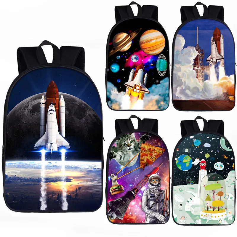 

Astronaut / Spaceship Backpack for Teenager Boys Girls Daypack Children School Backpacks Bags Women Men Travel Bag Kids Bookbag