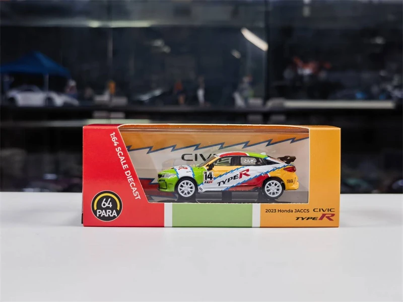 PARA 1:64 Honda Civic FL5Civic TypeR 2023 модель автомобиля из сплава дисплей подарок