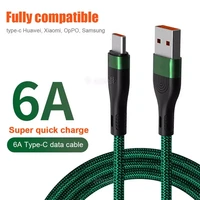 type c cable 6a charger turbo fast charging for xiaomi mi 11 10 pro 5g 9 poco m3 x3 nfc redmi note10 k30s tipo c