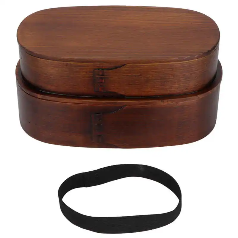 

Food Storage Containers Wood 2 Layer Japanese Bento Box Food Box for Adults for School for Hiking