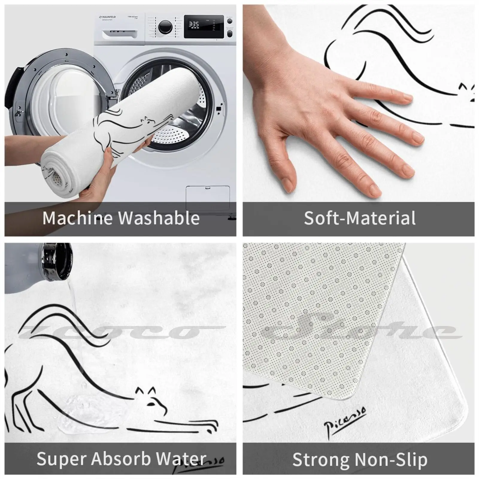 Футболка с изображением кота Пабло Пикассо коврик для набросков котят