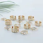 Набор для влюбленных Кольцо с самолетом любовь Луна Звезда Дельфин бабочка змея открытое регулируемое кольцо из двух частей металлическое нишевое дизайнерское кольцо