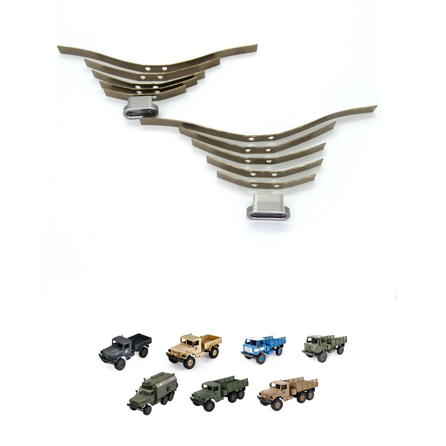 

2 пары стальных амортизирующих листовых пружин Подвеска для WPL B14 B24 B16 B36 1/16 RC грузовик автомобильные запчасти аксессуары, A