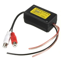 new high to low level 2 channel high quality durable black car speaker rca converter with ground wire suitable for car