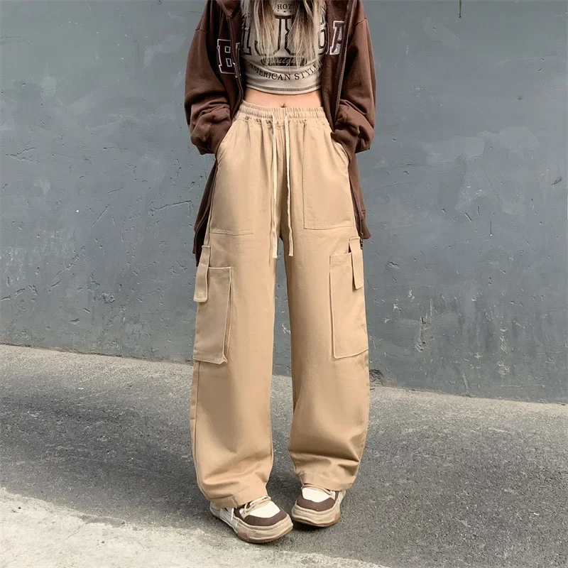 Loose Casual Men's Pants Spring Season Japanese Style Trendy Workwear Wide Leg Straight Long Trousers Comfortable Fit |