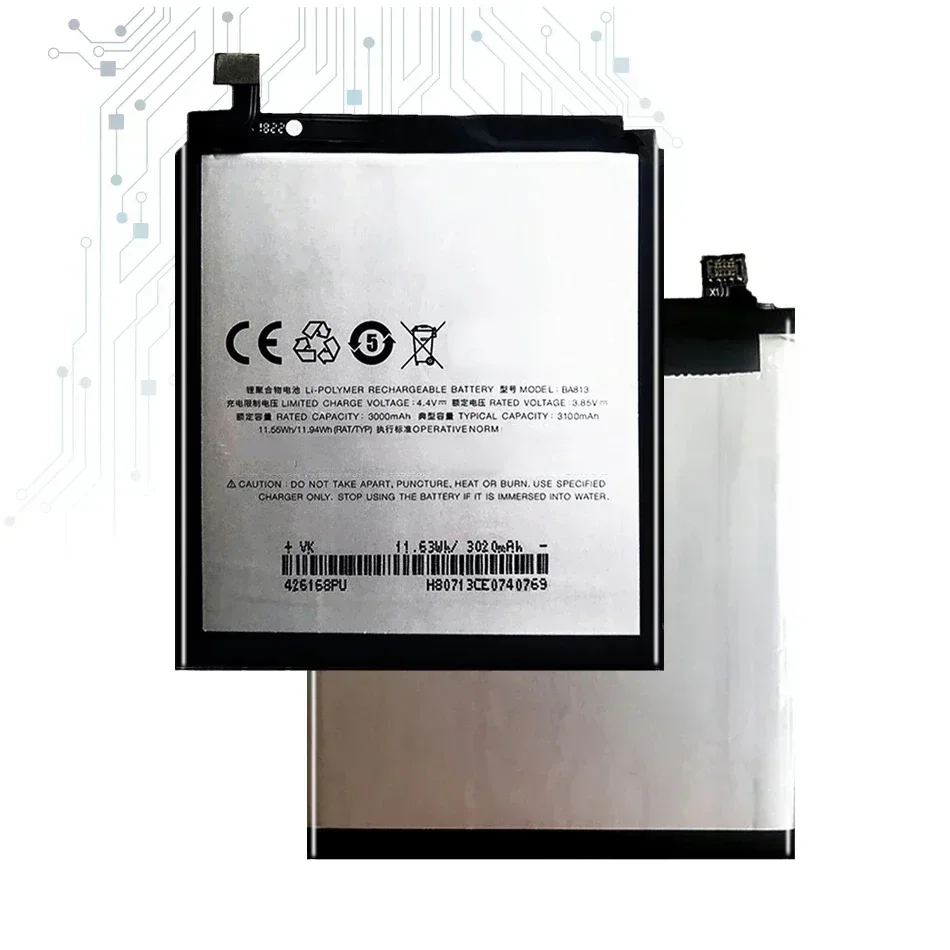 Сменный аккумулятор BA813 3100 мАч для Meizu V8 Pro M813Q M8 M813H