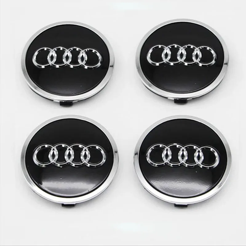 

4 шт. для Audi A3 A4 B8 A6 C7 A5 Q5 Q3 Q7 RS4 RS8 RS7 RS5 RS6 S3 S4 S5 S6 S8 Центральные колпаки ступицы колес автомобиля 61 мм Крышка обода Аксессуары