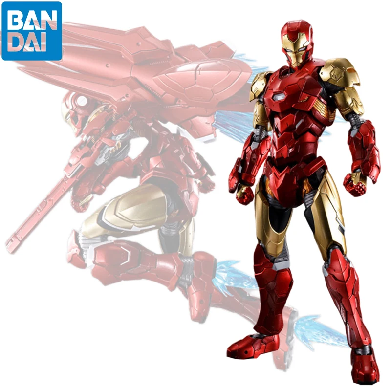 

In Stock Original BANDAI SPIRITS S.H.Figuarts TECH-ON AVENGERS IRONMAN Anime Figure Model Collecile Action Toys Gifts