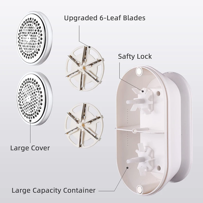 Триммер для одежды с двумя головками и цифровым дисплеем