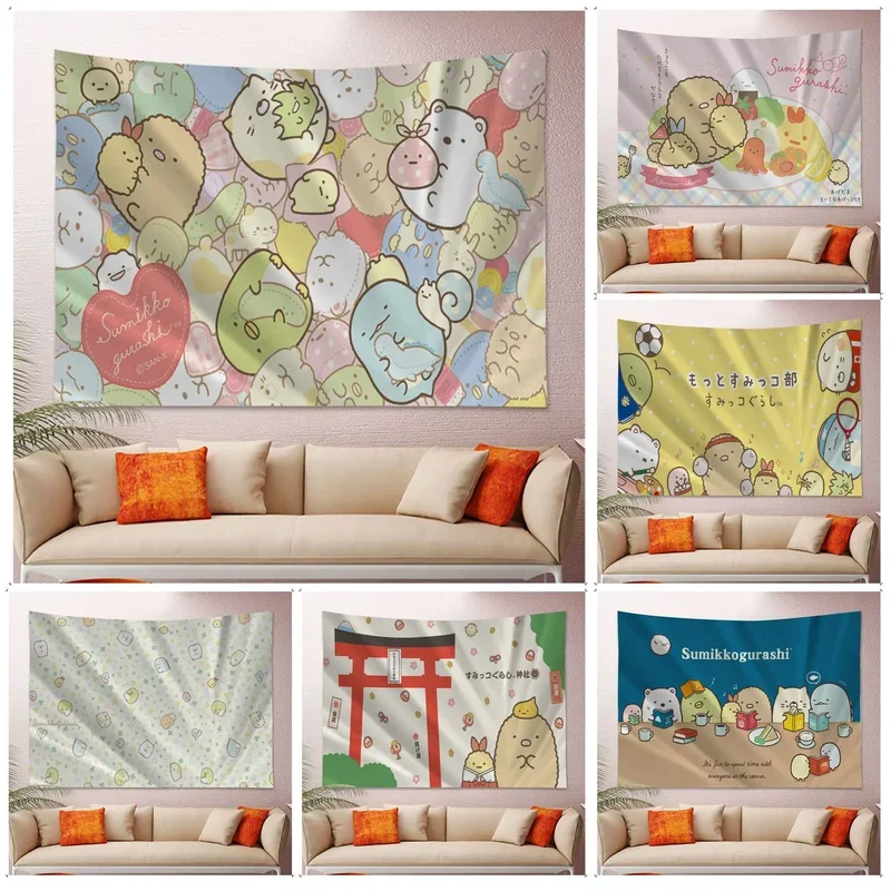 Sumikko Gurashi Sumikkogurashi goblen sanat baskı подсказка buda duvar cadılık богемный hippi dekor