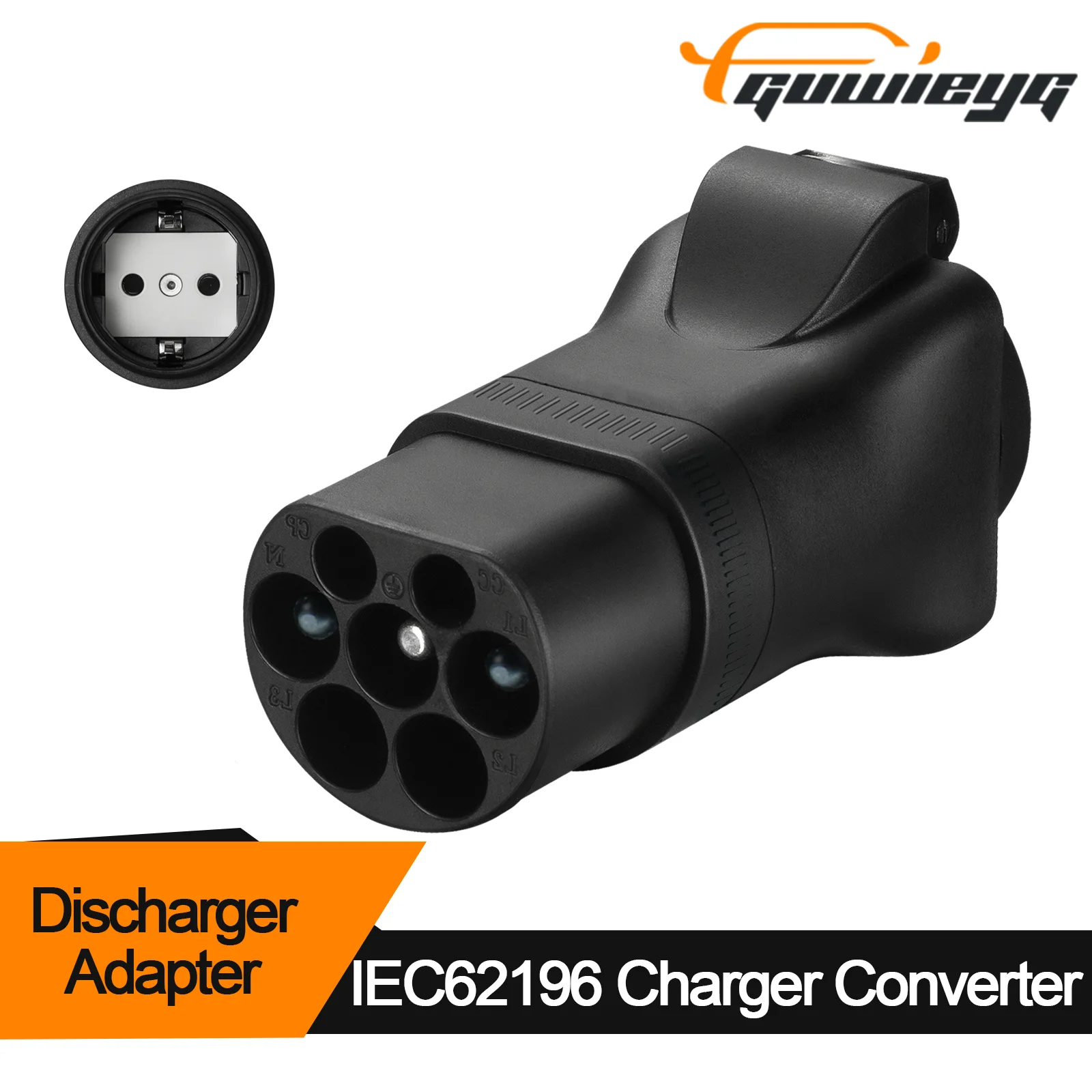 

Адаптер GUWIEYG Type2 — Schuko, зарядное устройство для электромобилей 16 А или адаптер для зарядной станции Type2, разрядное устройство Type2 (не для электромобилей Type2).