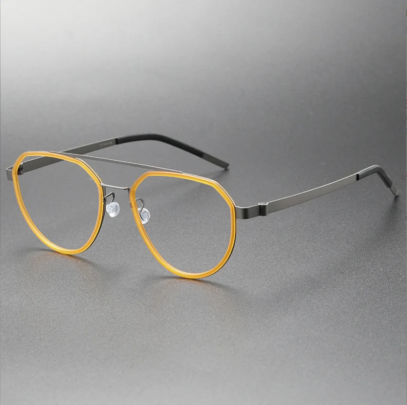 

Prescription Myopia Eyeglasses Frame Pure Titanium Men Retro Optical Eyewear Anti Radiation Near Sighted Vintage Glasses Women