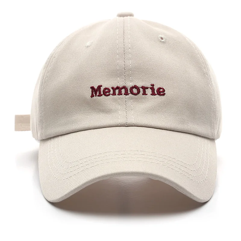 

Cotton Baseball Cap for Women and Men Fashion MEMORIE Embroidery Hats Unisex Snapback Hat Summer Sun Hats