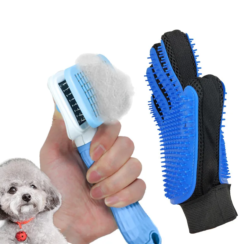 

Dog Cat Hair Remover Brush for Shedding and Grooming with Two-Sided Pet Hair Removal Glove Cats Dogs Long Short Fur Remover Mitt