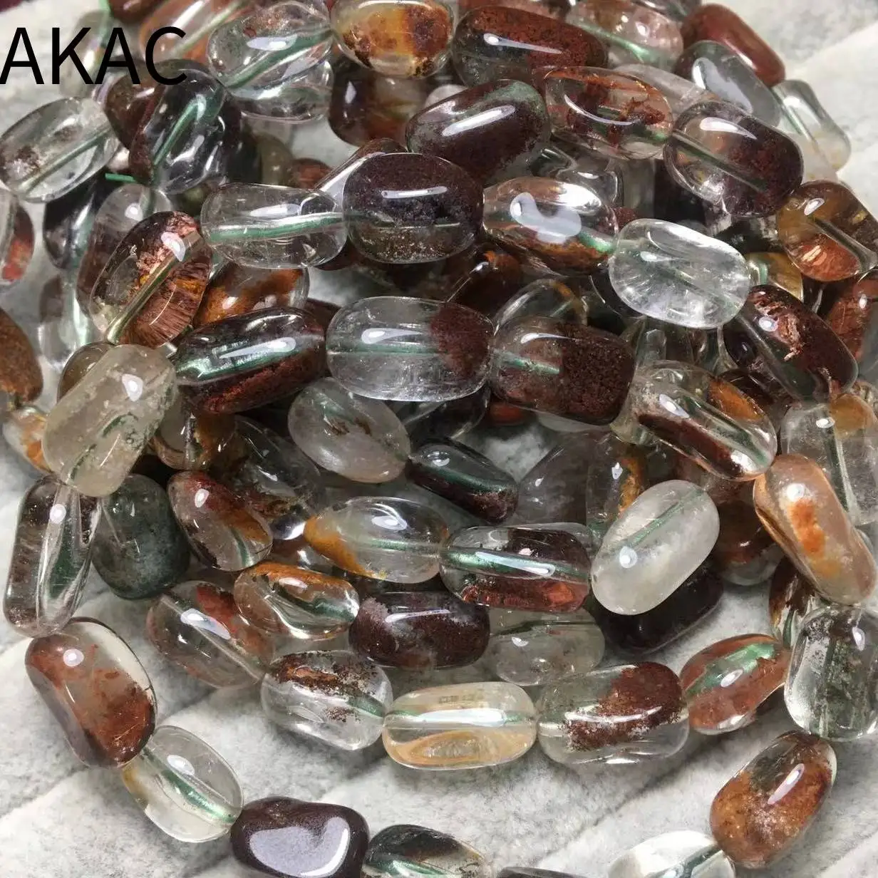 2 браслета AKAC натуральный фантомный кварц необычный дизайн браслет оптом для