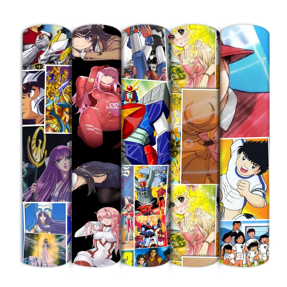 Ткань из полиэстера и хлопка Лоскутная с мультяшными персонажами для детей